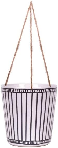 Hanging Skinny Blue Stripe 5'' Flower Pot, Multi Color