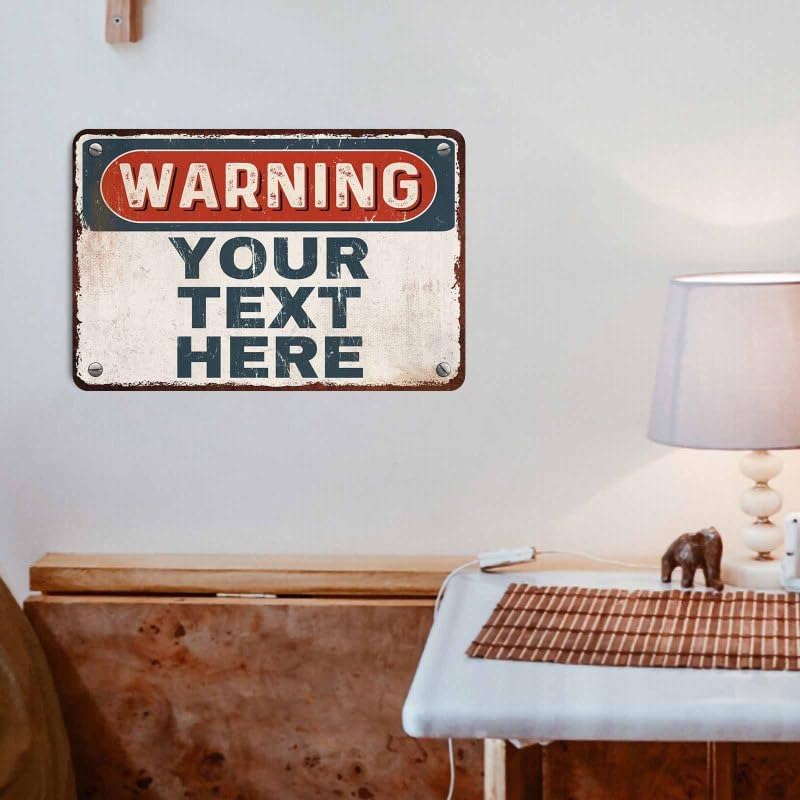 Custom Sign, Personalized Metal Signs, Customize for Office, Business, Workplace, Office, Home, Delivery Signs, Metal Sign With Your Own Image, Text,Photo, Pets, Kids Art Made in USA (Design 1)