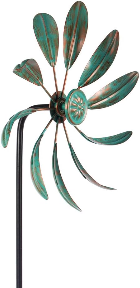 Stargarden Wind Spinners Outdoor Metal, Garden Pinwheels Waterproof Wind Sculptures, Small Windmills for Yard and Garden Decor