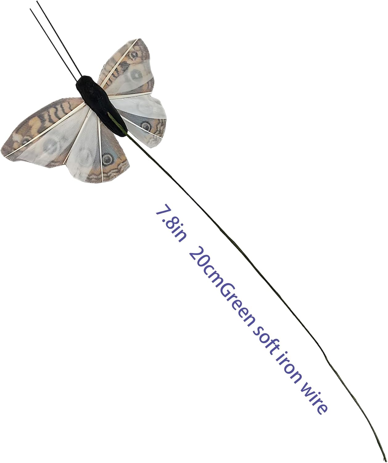 Berfutall-Artificial Feather 3D Butterfly Party Decorations Set of 12 with Wire 12 Color Ornaments for Christmas Tree(B)…