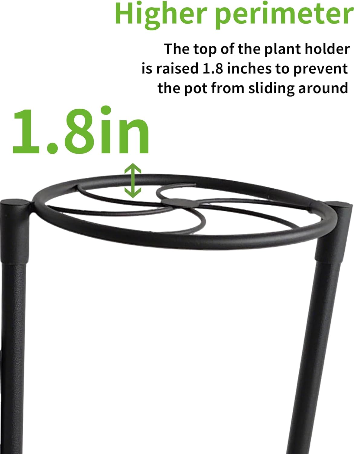 3 Tier Plant Stand Outdoor Tall Metal Corner Plant Stand for Patio Garden Balcony Living Room Bedroom Indoor Tiered Plant Shelf Black Kite