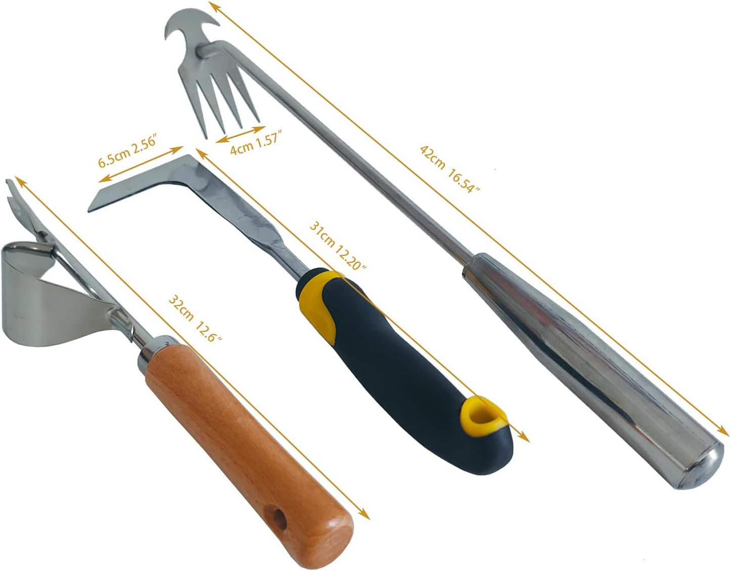 Gardening Tool, Weeder Tool Set Lightweight Easy to Use for Garden & Patio (3pcs Weeder Tool 02)