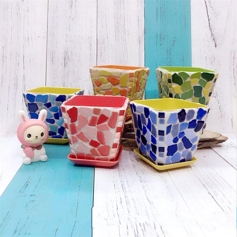 500g/1.1lb Random Color Irregular Ceramics Mosaic Tiles,DIY Making Creative Ceramic Mosaic Tiles for DIY Craft Plates Flowerpots Vases Cups Mosaic Making Supplies (Irregular)