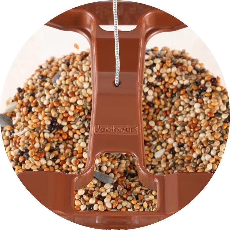Bird Feeders for Outdoors Hanging Bird Feeder Wild Birds Seed, Brown