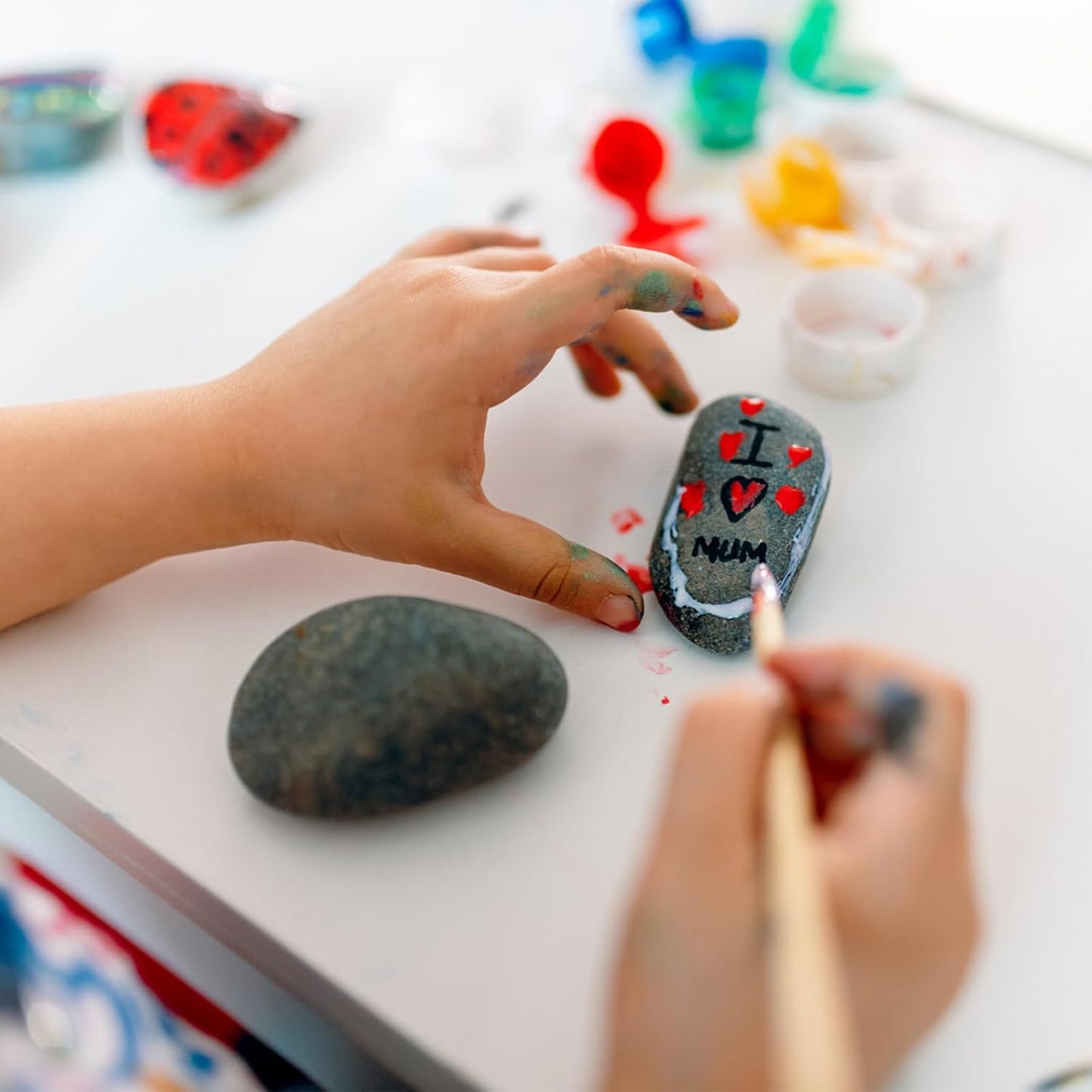 10 Pounds Black River Rocks, 3-4 Inch Black Stones Pebbles for Plants, Landscaping, Garden, Aquarium, Backyard and Indoor Water Fountains