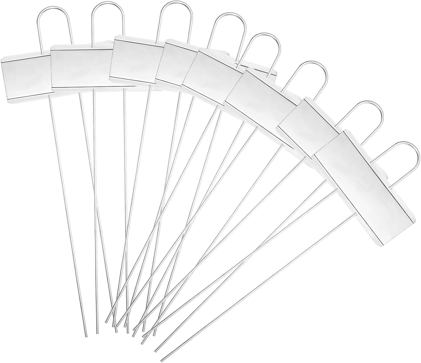 30 Pcs Plant Labels for Outdoor Garden Waterproof Plant Markers for Outdoor Plants, 10.7inch Metal Garden Plants Tags and Labels for Flower Vegetable Seedlings Greenhouse(Silver