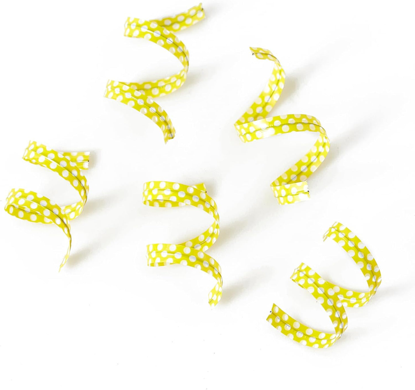 500 PCS 4" Polka-Dotted Bag Twist Ties,Yellow with Dots Plastic Twist Ties Bread Bags Ties for Candy Cookies Gift Bags and Decoration