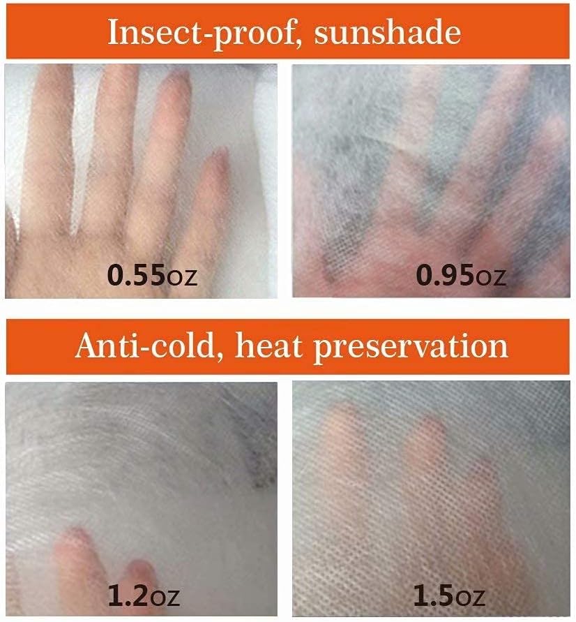 Agfabric Plant Covers Freeze Protection 48"x55" 0.9oz Plant Frost Protection Covers Plant Protection Winter Cover Drawstring Bags Cold Frost Blanket,White,4 Pack