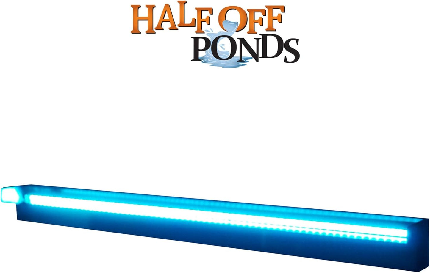 HALF OFF PONDS Steel Elegance 48" Color Changing Lighted Stainless Steel Spillway - STE48CC-HOP