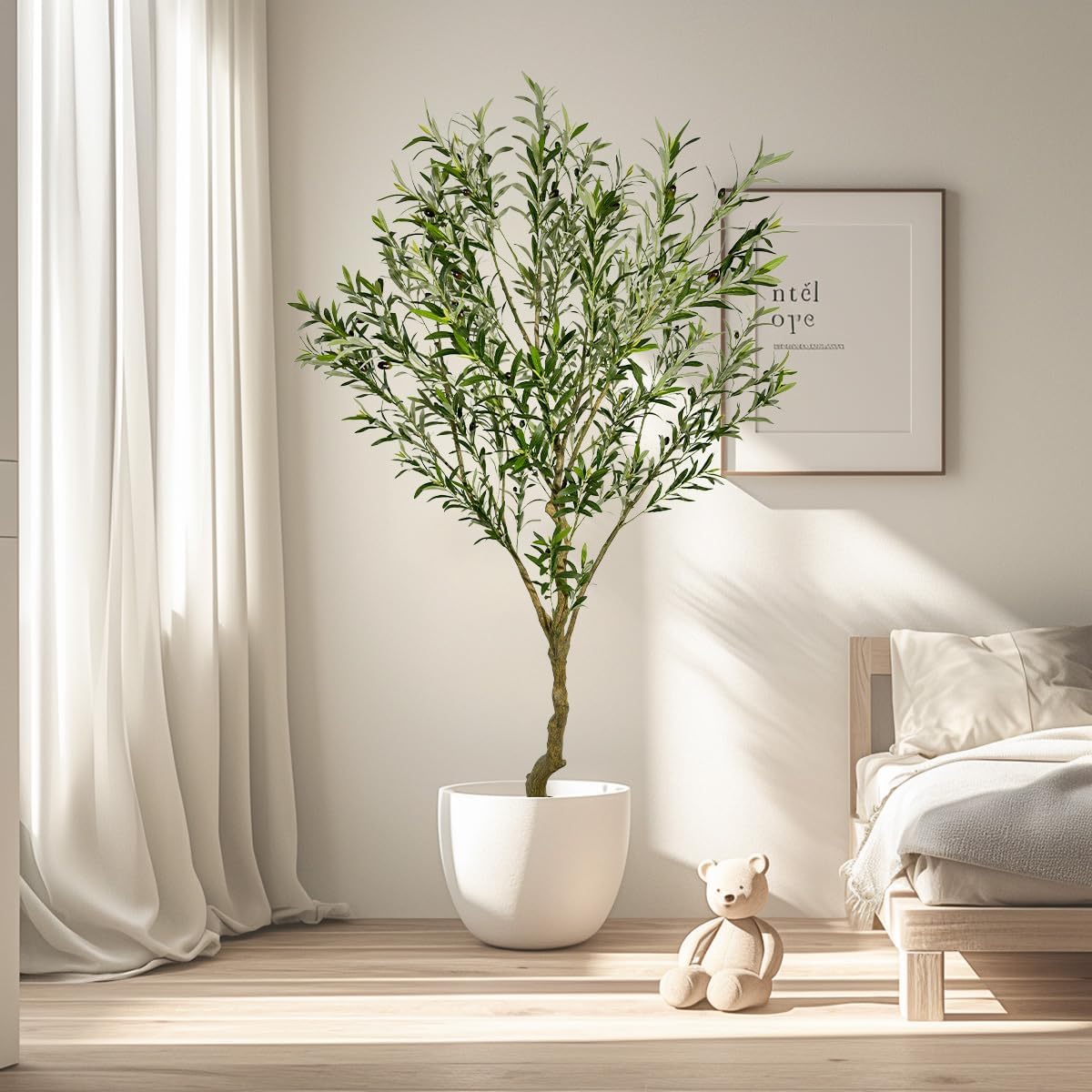 7ft Artificial Olive Tree Fake Tree Interior Decoration Tree Artificial Tree Fauk Tree