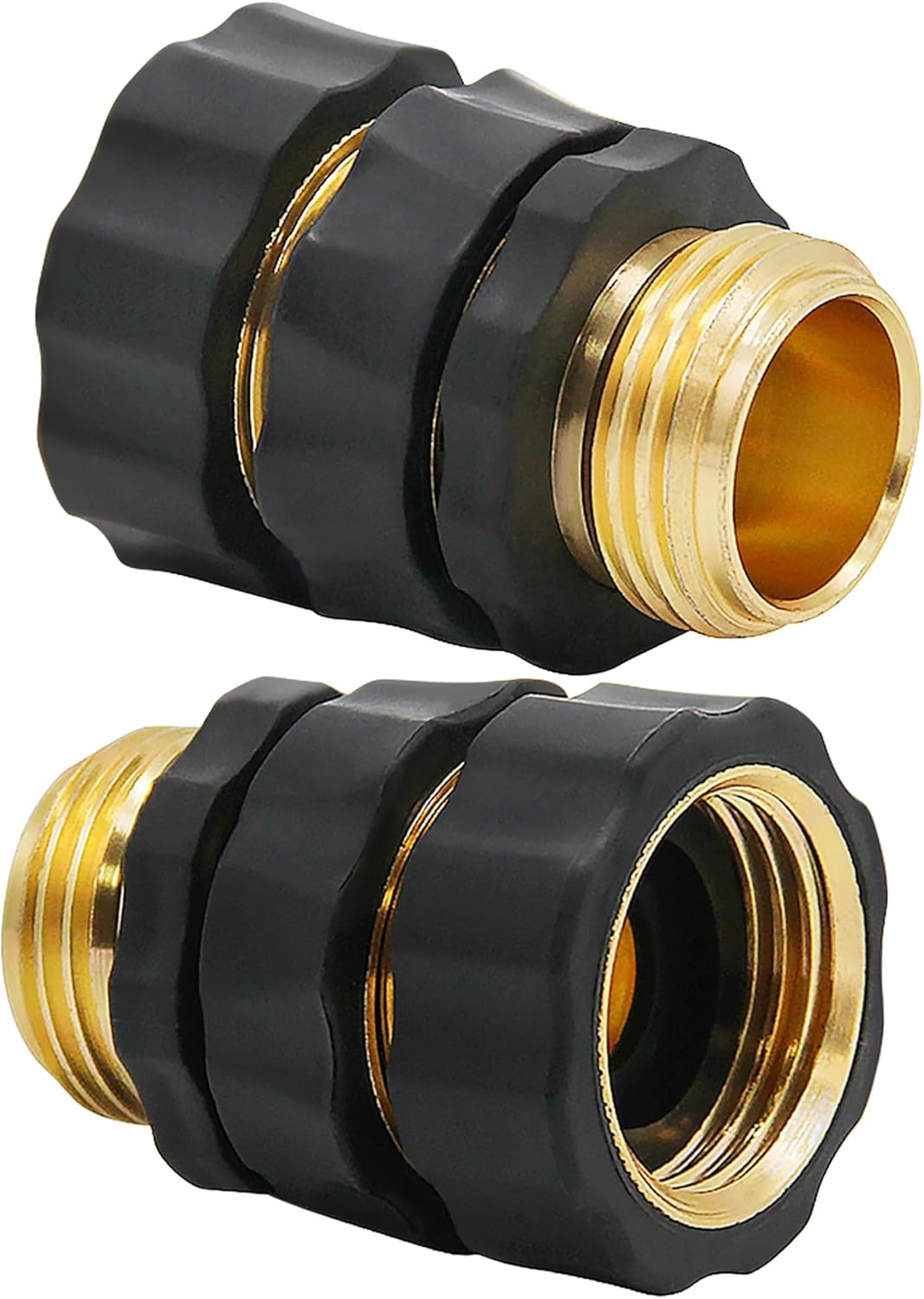 3/4 Inch Garden Hose Quick Connector Fittings, Easy Connector Fitting, Male and Female Set, 3 Pack