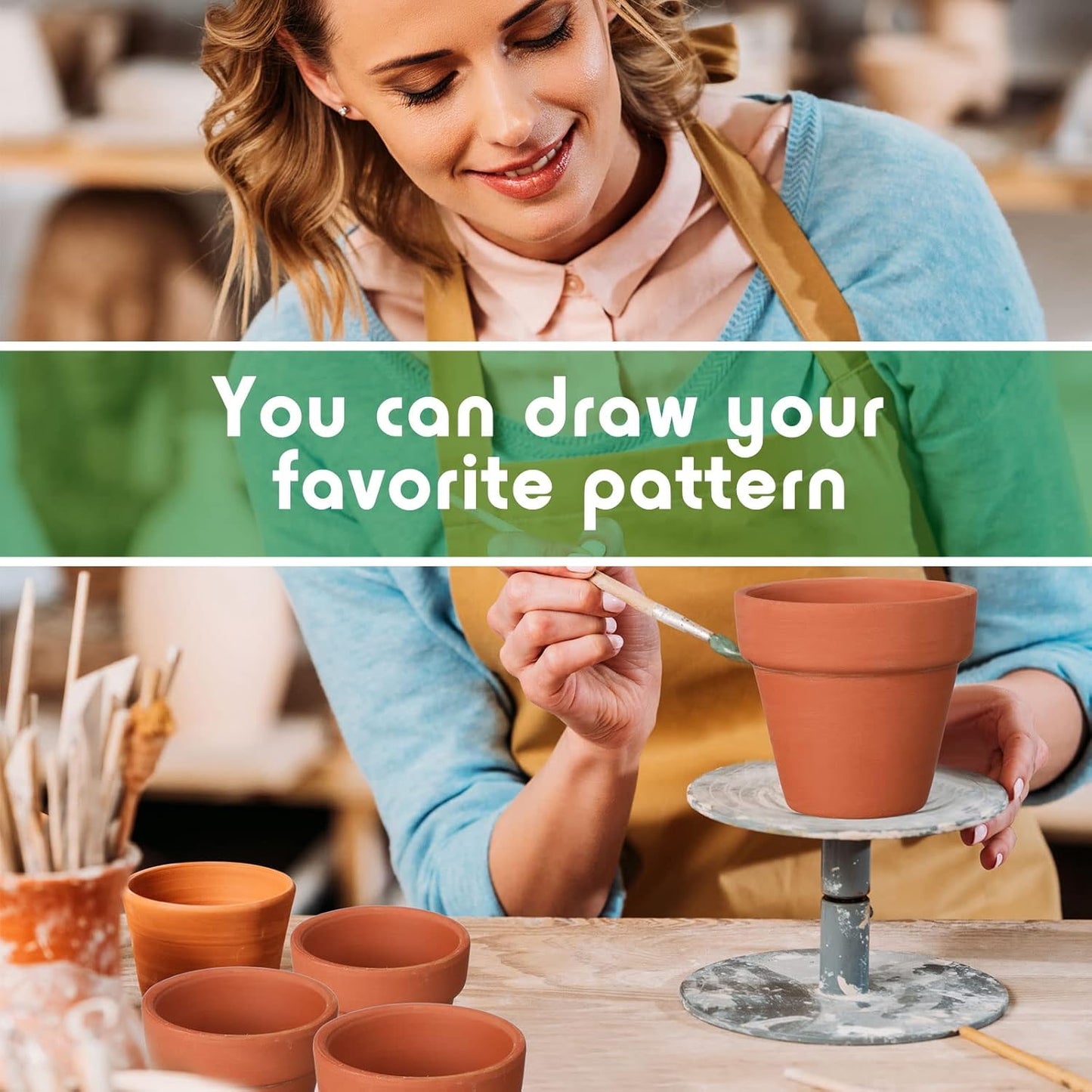 Nuogo 100 Pcs Mini 2" Terracotta Pot Bulk Small Plant Pots, Tiny Clay Pots Nursery Flower with Drainage Holes for Indoor Outdoor Succulent Cactus Plants Crafts Wedding Decorations