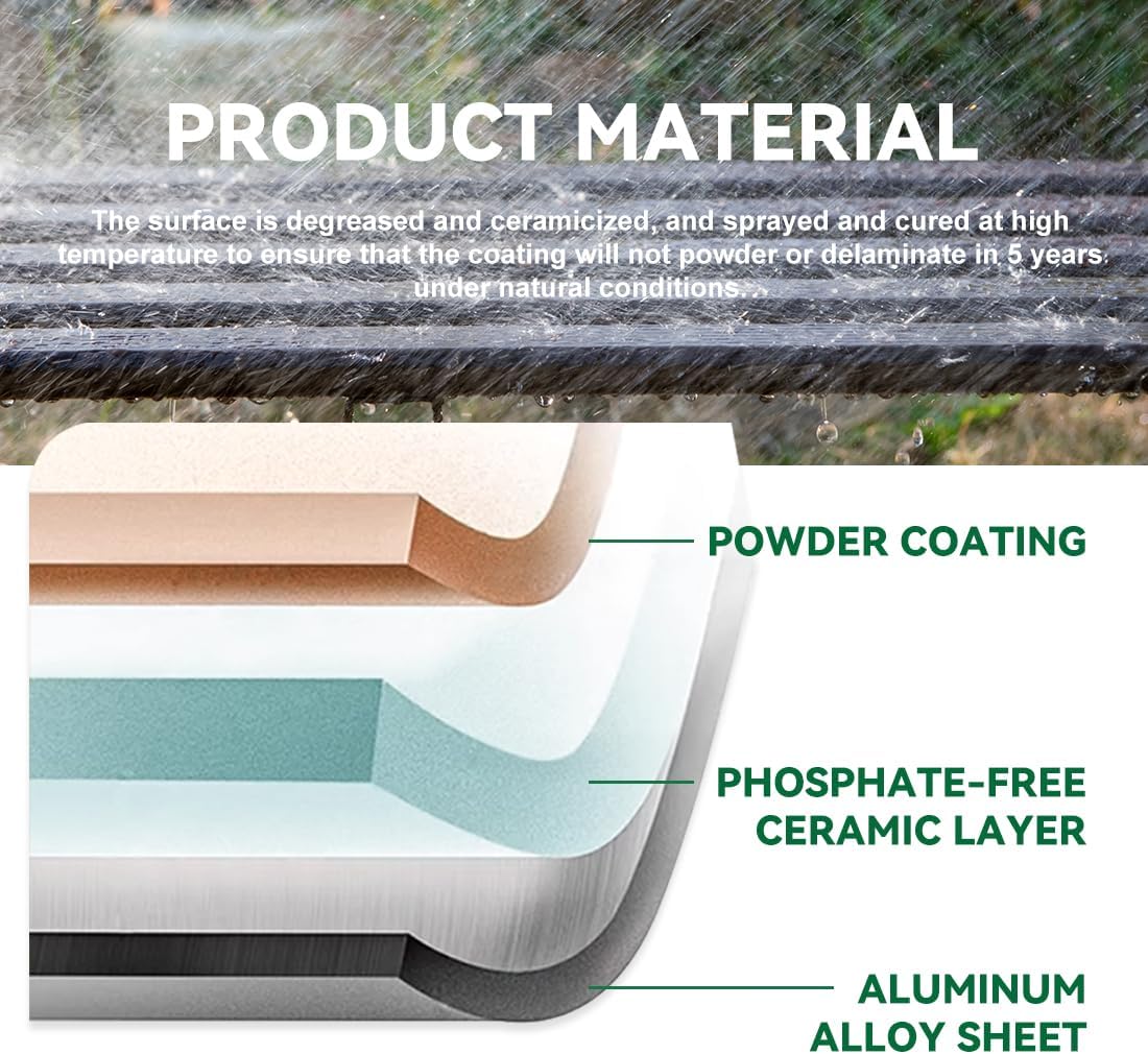 Metal Plant Stand, Rust-proof Aluminum Display Rack, Plants Display Stands Decoration Racks for Living Room Garden Balcony Patio (Wood Color, 31.5Inch Tall Leg)