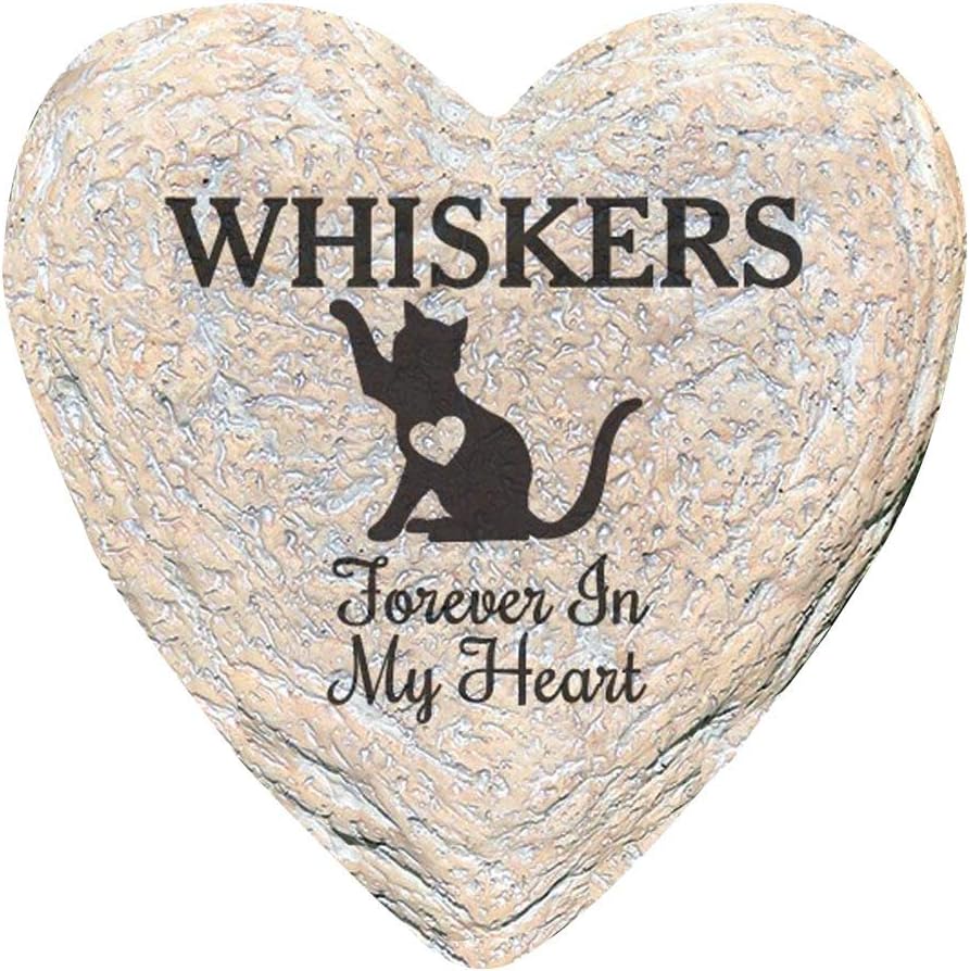 GiftsForYouNow Engraved Assorted Animals with Heart Memorial Heart Garden Stone, Cat My