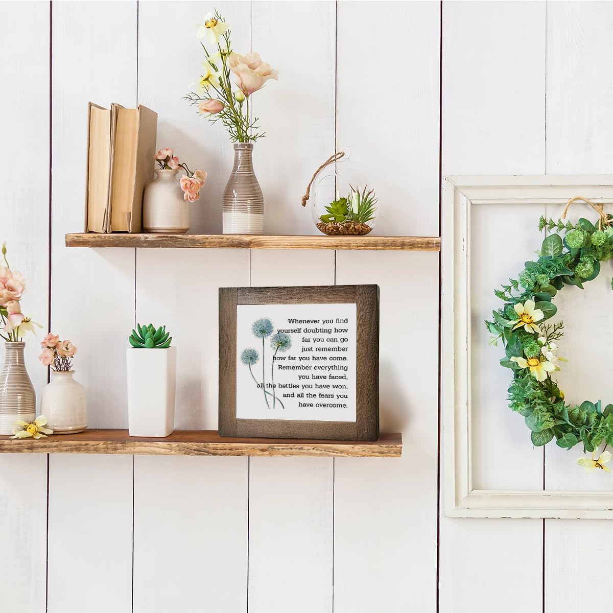 Inspirational Quote Wood Plaque Sign, Be Brave Sign, Whenever You Find Yourself... Box Wood Plaques Desk Décor, Motivational Box Wood Sign, Graduation Decor Gift, Inspirational Quotes Gift E