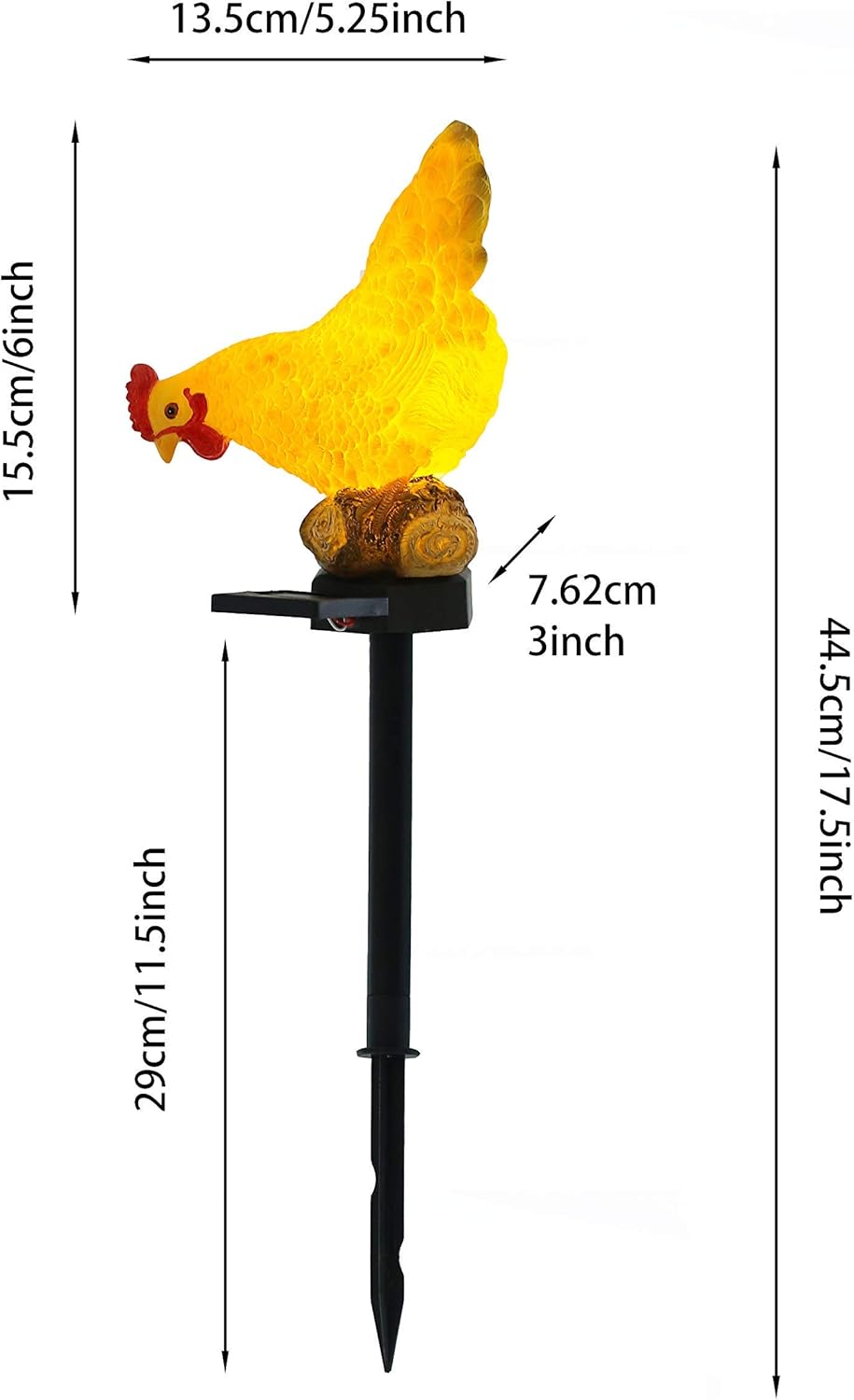 Outdoor Chicken Solar Lights: Garden Decor for Outside Patio Yard Cute Chicken Gifts for Housewarming Mother's Day Birthday