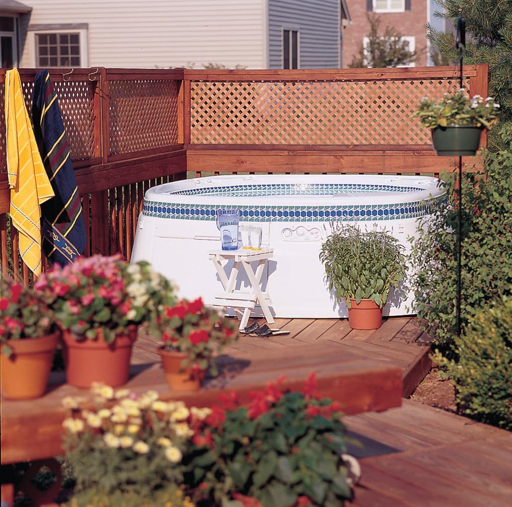 4 ft. x 8 ft. Sierra Cedar Privacy Diamond Vinyl Lattice