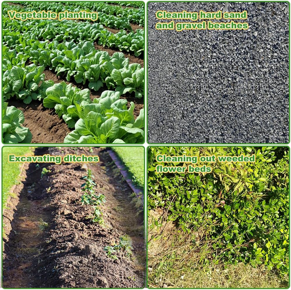 Berry&Bird Premium Hand Rake for Gardening, 5 Tines Hand Tiller Hand Cultivator Small Rake Garden Tool with Wood Handle, Ideal Garden Hand Tools for Digging, Aerating, Weeding and Loosening Soil