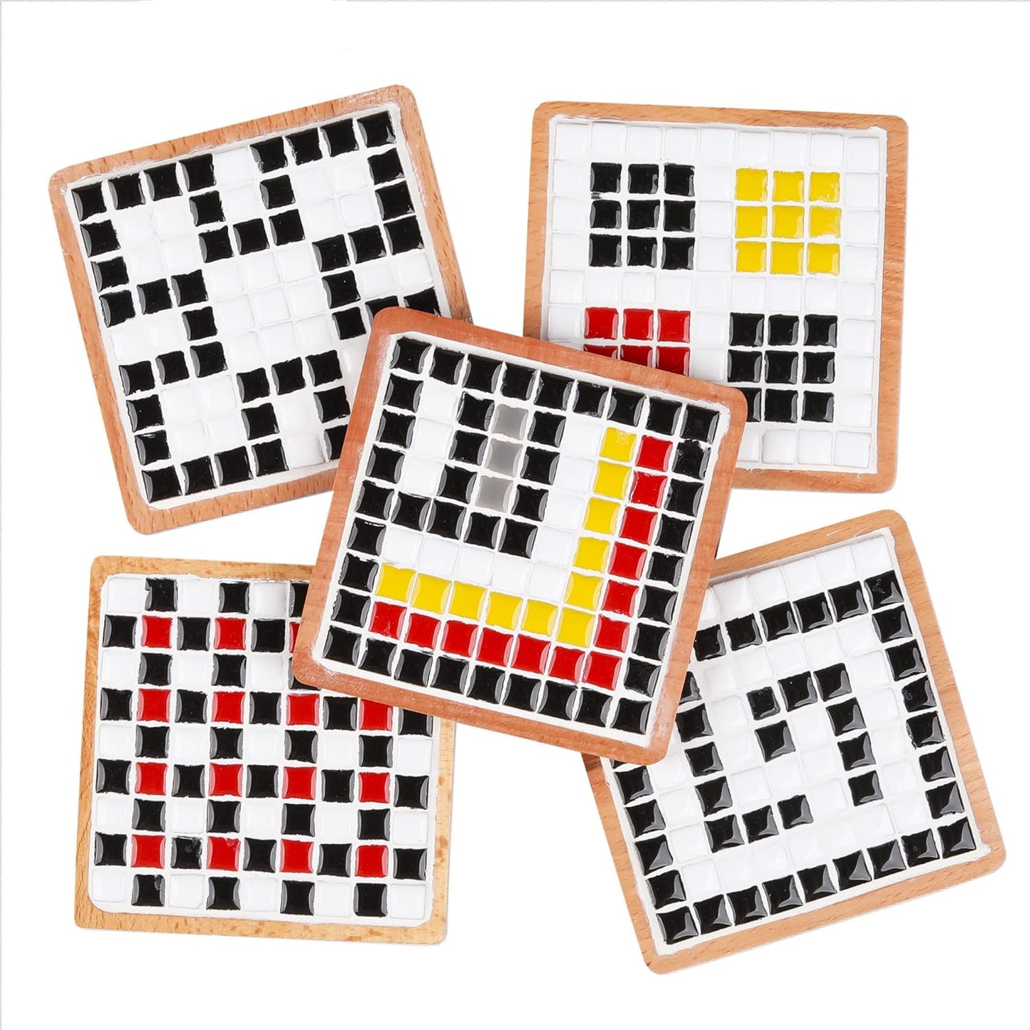 500g/1.1lb Random Color Ceramics Mosaic Tiles,DIY Making Creative Ceramic Mosaic Tiles for DIY Craft Plates Flowerpots Vases Cups Mosaic Making Supplies (Square)