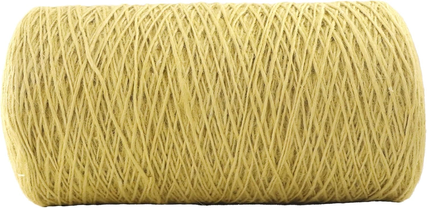1mm x 2000 Feet Yellow Jute Rope, Twine for Gardening Tomato Climbing Plant Tie Floristry Crafts Gift Wrapping Packing Decor