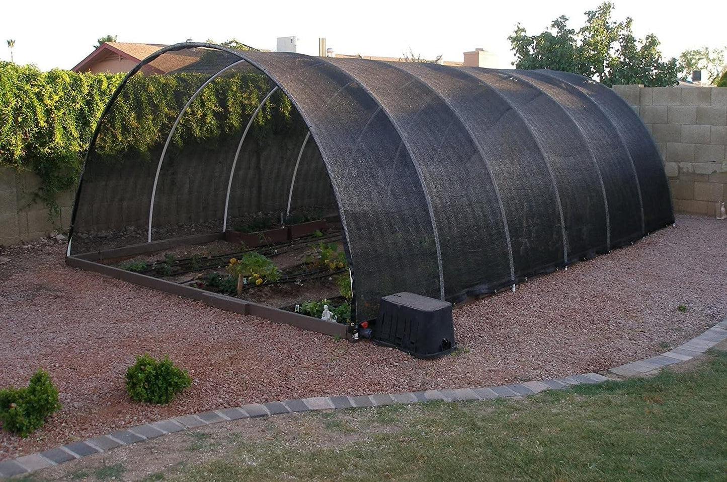 Agfabric 6.5 X 20ft 30% Sun Shade Sun Shade Fabric Sunblock Shade Cloth Cover with Clips for Plants, Black