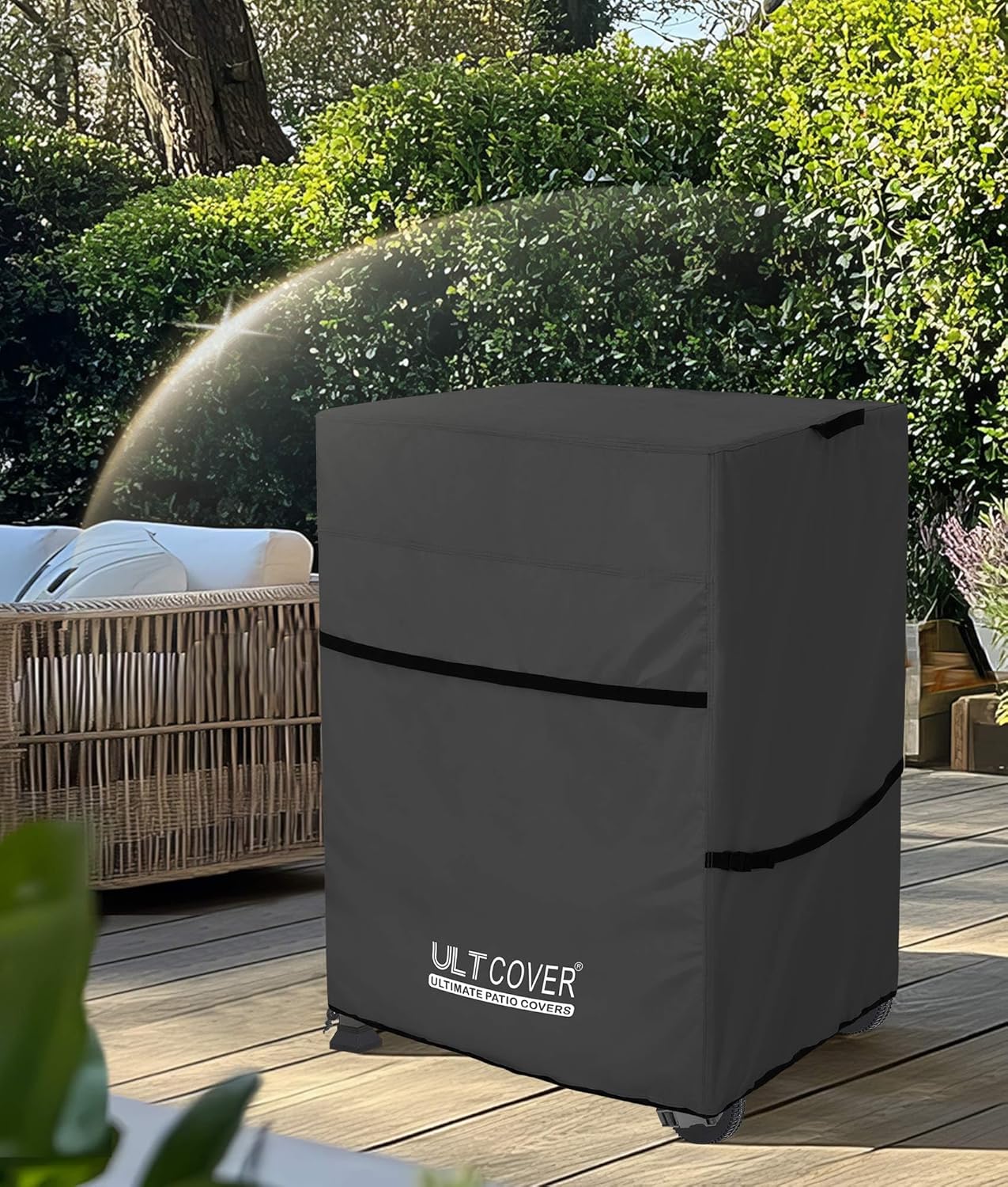 ULTCOVER Waterproof Grill Cover 32 inch, Heavy Duty BBQ Cover for 2 Burners Outdoor Gas Barbecue Grill, Black