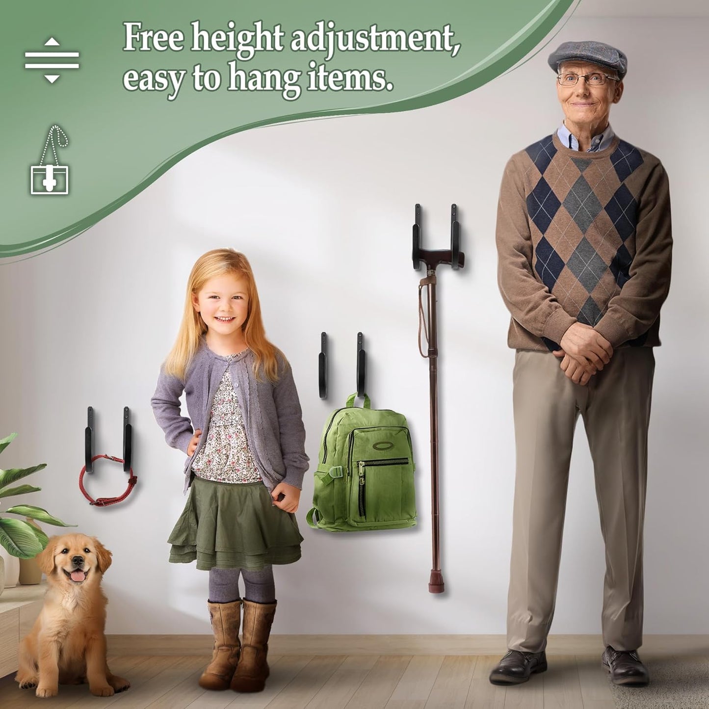 Hose Holders Wall Mount - Heavy-Duty Metal Garden Hose Hanger for Outside - Rust-Proof Hanging Hose Rack Hook Mount for Water Hose (4PCS)