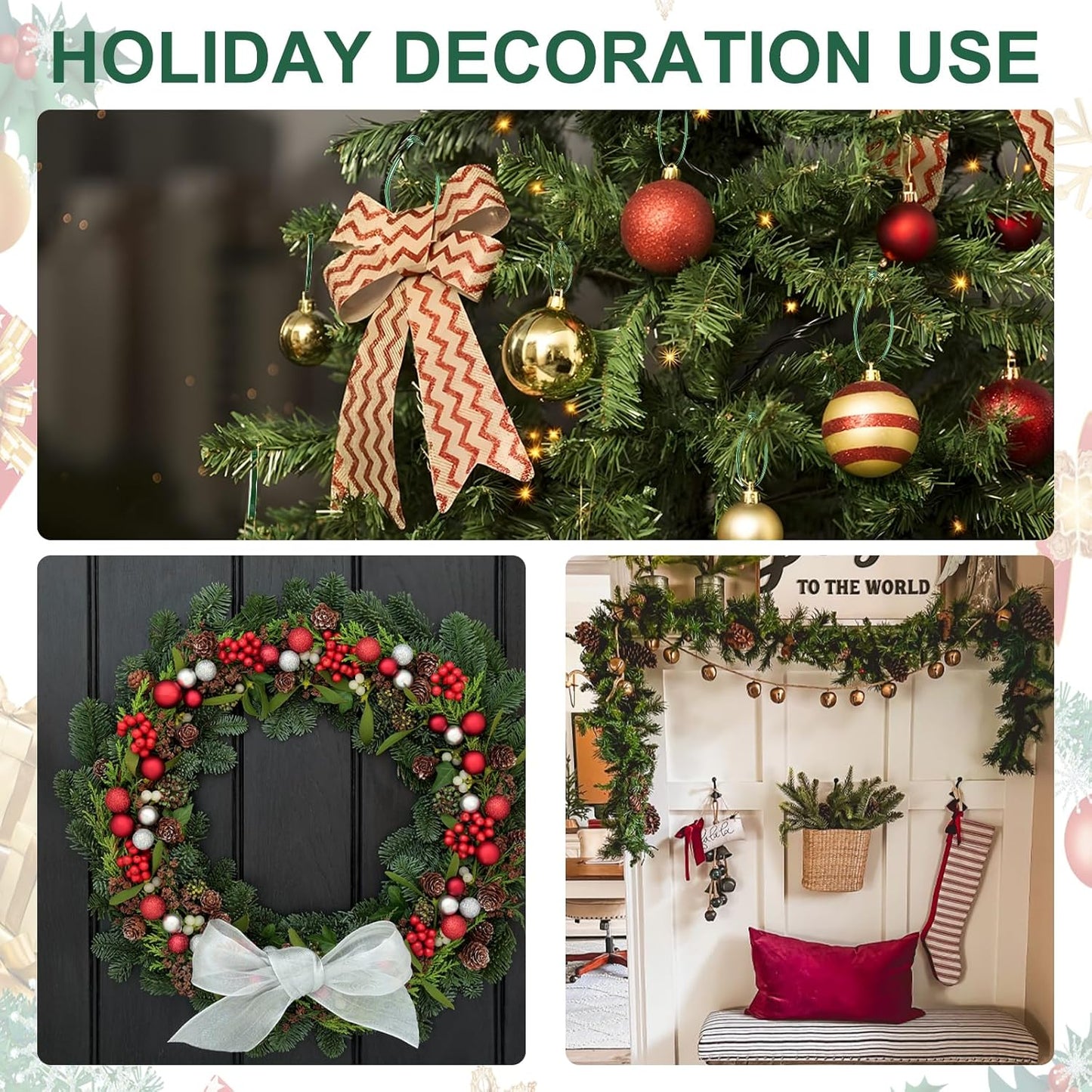 Green Zip Ties Assorted Sizes (4"+6"+8"+12"), 2000 Pack, Cable Ties UV Resistant for Garden, Plants, Fence, Holiday Lights, Yakobela