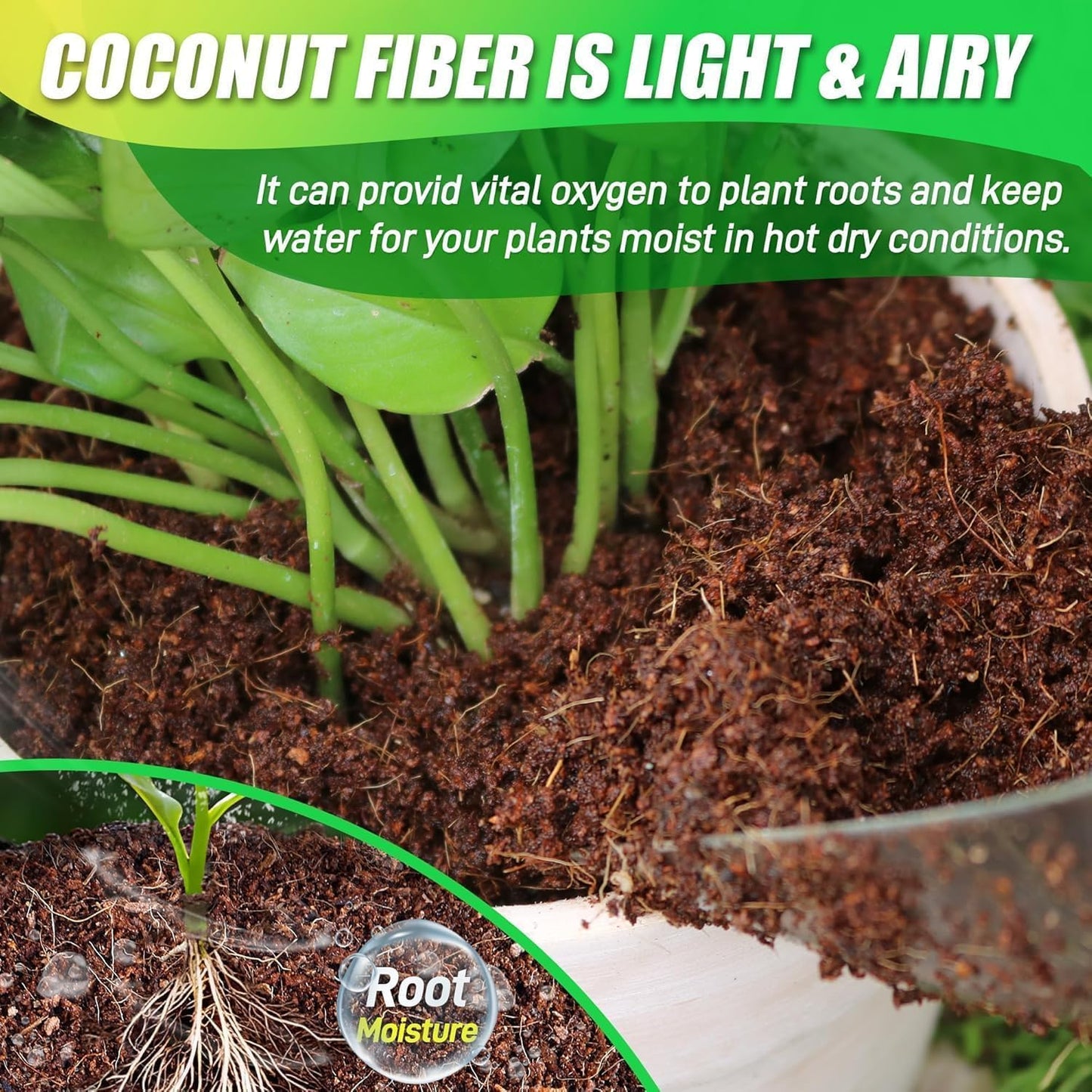 Coco Coir Brick for Plants-3 Pack Premium Coconut Bricks, 100% Organic Peat Moss, Fiber Coconut Husk for Planting, Gardening, Potting Soil Substrate