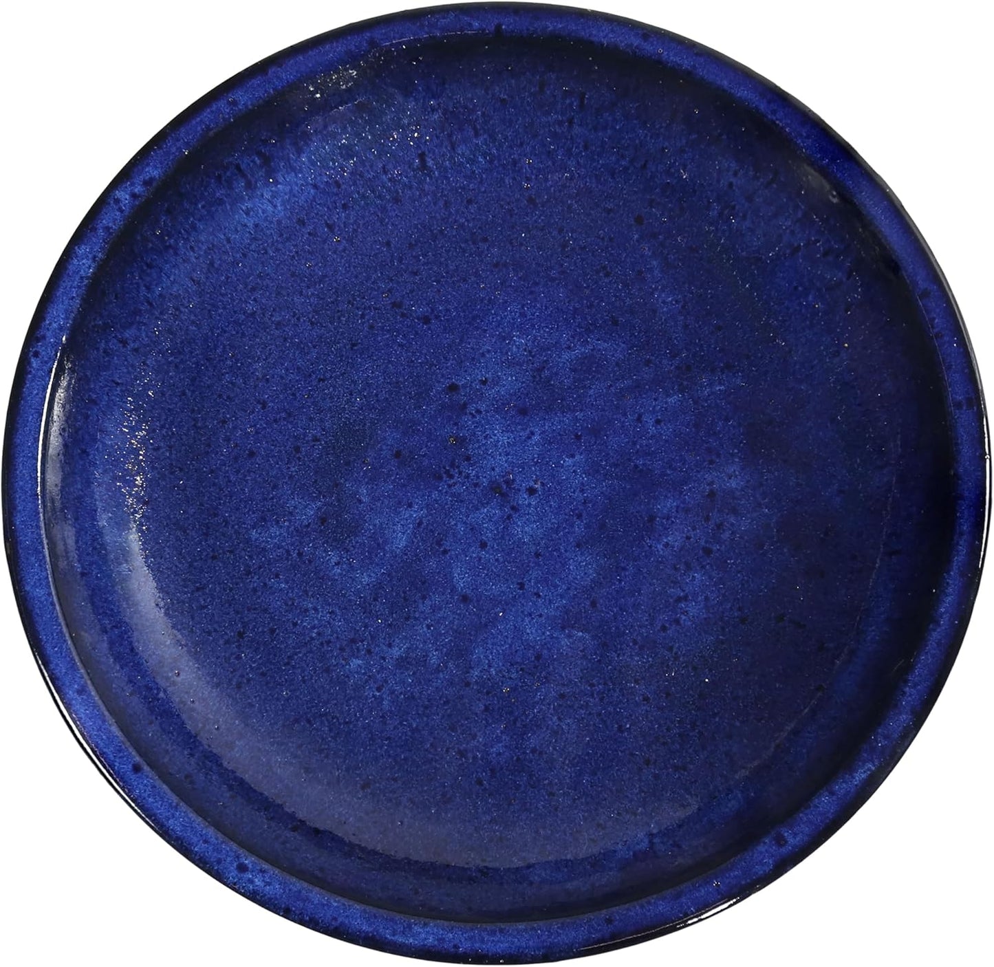 Sunnydaze Ceramic Bird Bath for Outside - 16" H - UV- and Frost-Resistant - Pedestal Bird Bath - Blue Glazed Bowl - Blue Glaze Finish