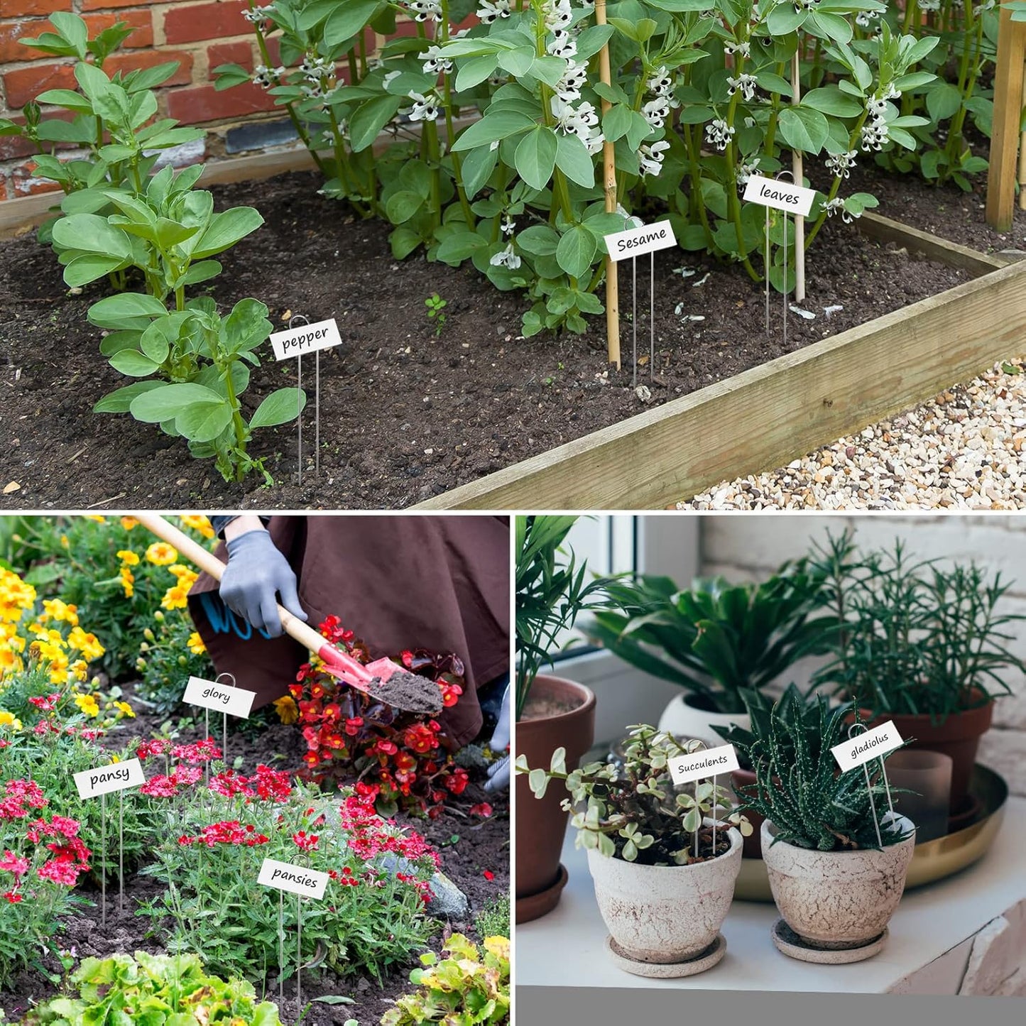 50-Pack Metal Plant Labels, 10.6" Garden Markers Reusable Nursery Tags for Vegetables Herb Flower Seed Greenhouse