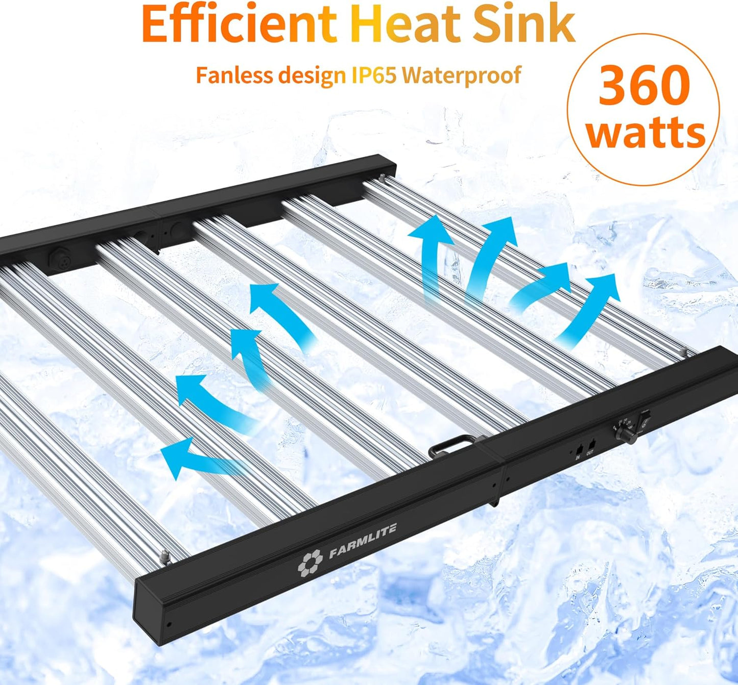 Grow Light FARMLITE LED Grow Lights for Indoor Plants Full Spectrum Growing Light Plant Hanging Growing Lamps Seedling Daisy Chain Dimmable Board 4x4ft Coverage (360watts)