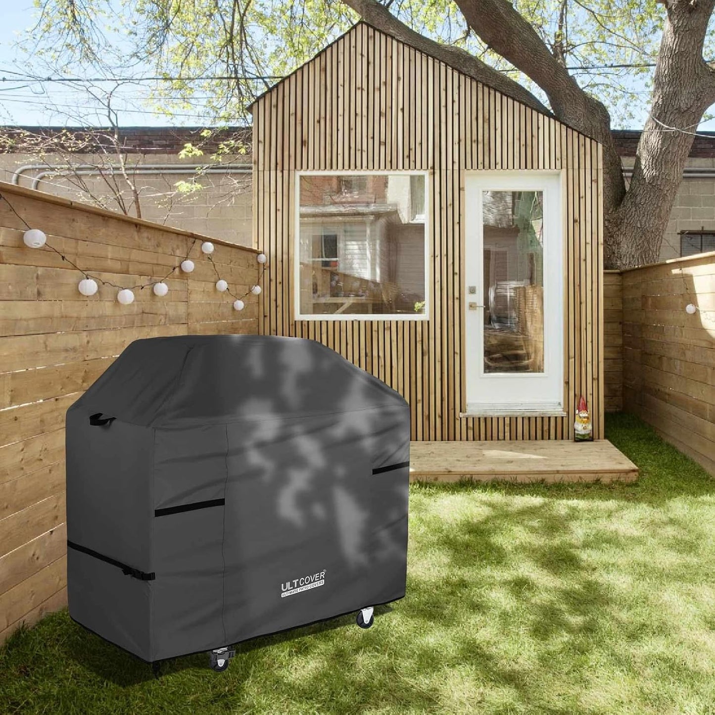 ULTCOVER Waterproof Grill Cover 55 inch, Heavy Duty BBQ Cover for 3-5 Burners Outdoor Gas Barbecue Grill, Black