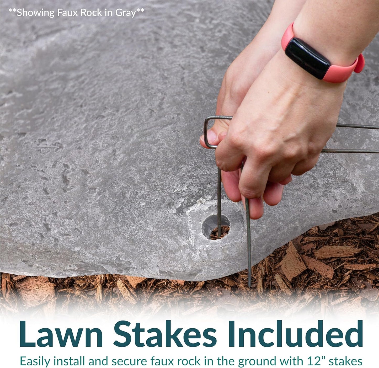 Sunnydaze 14” H Polyresin Faux Landscape Rock Cover - Lightweight Fake Rock Well Pump Cover for Outside - Sand - 2-Pack