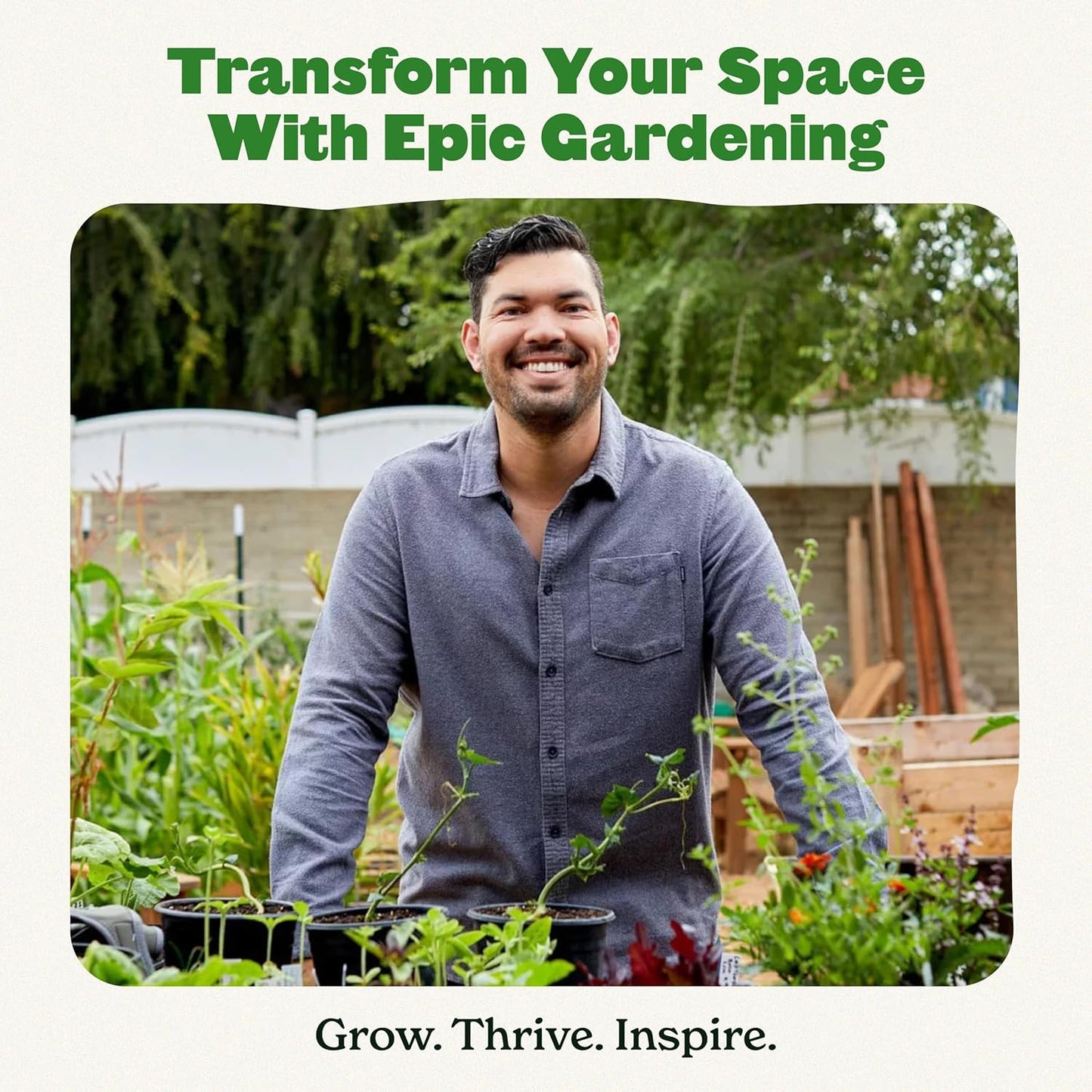 Epic Gardening Reusable Seed Starter Tray - 4 Cell 4"/8 Seedling Starter Trays - Easy Watering, Indoor Greenhouse, Plant Starter, Gardener-Friendly for Seedlings | UV-Treated & BPA-Free - Black