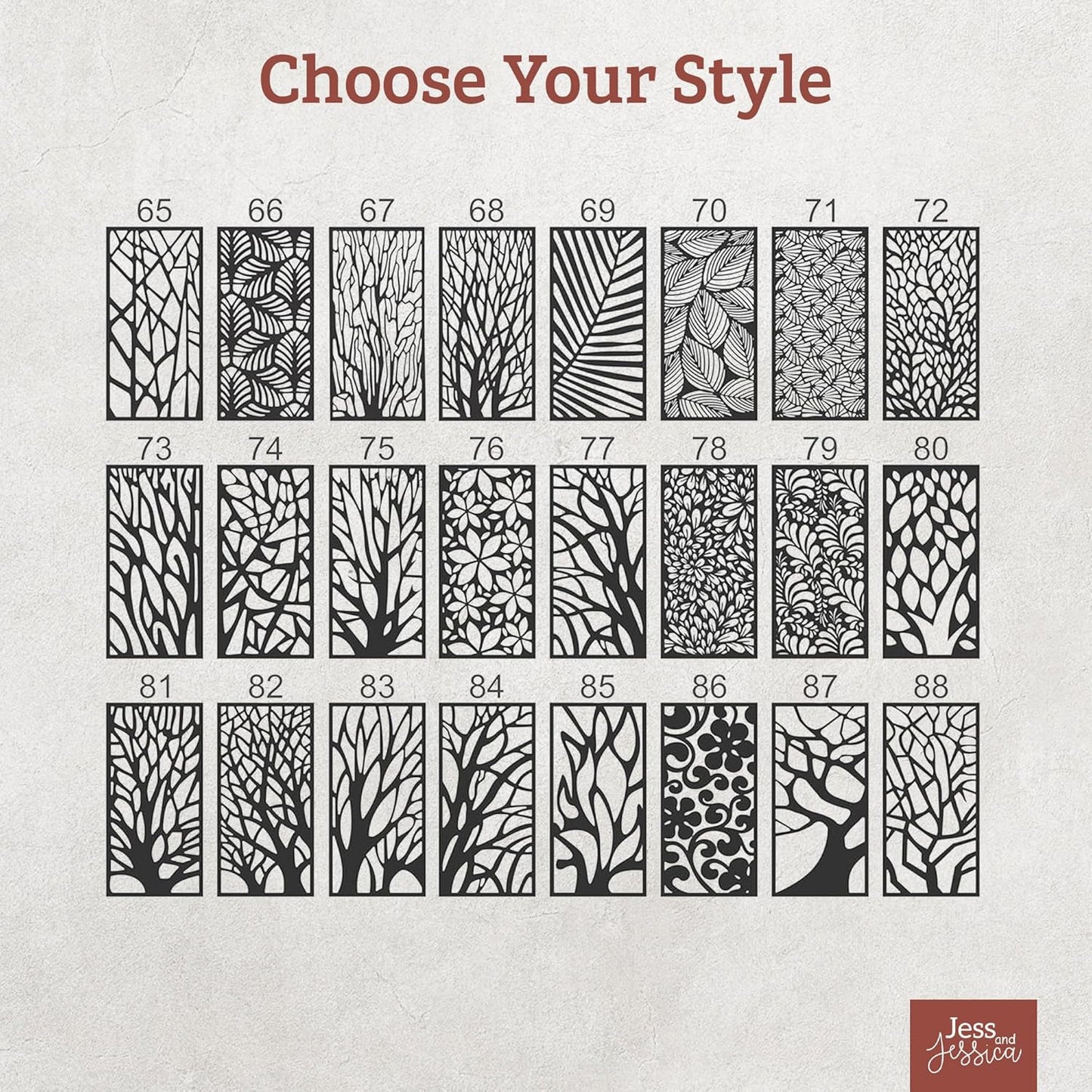 Jess and Jessica Lattice Panels-Decorative Wood Panels, Wood Lattice Panels for Outside, Privacy Screen for Patio Outdoor, Window, Cabinets, Fretwork Wall Panels- Custom Size Lattice Panel Screen