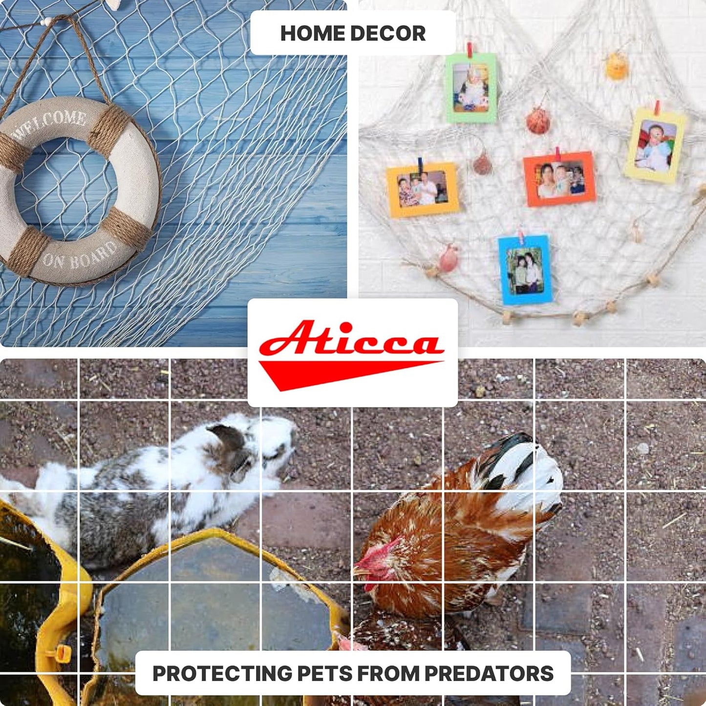 Trellis Netting 5 x 225 ft Heavy Duty Polyester Plant Support Netting White - 6 Inch Garden Rope Trellis on Roll - Mesh Twine for Growing Vine Climbing Plants, Flowers, Peas, and Tomatoes.