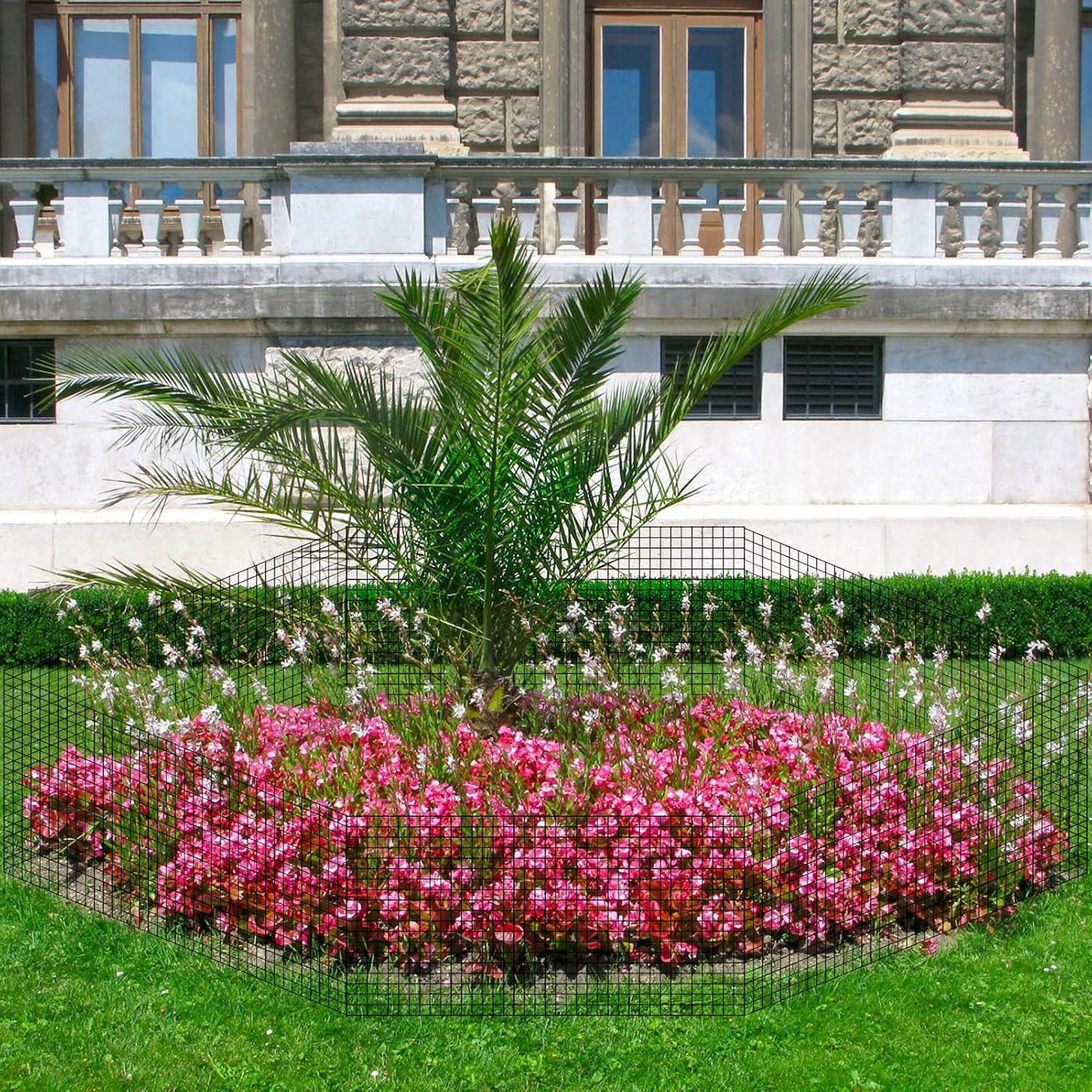 6 Pack 18'' x 12'' Large Wire Plant Protector from Animals, 18 Pcs Metal Plant Cage Chicken Wire Cloche with Ground Stakes and Nylon Tie to Keep Animals Out, Garden Protection Bunny Barricade