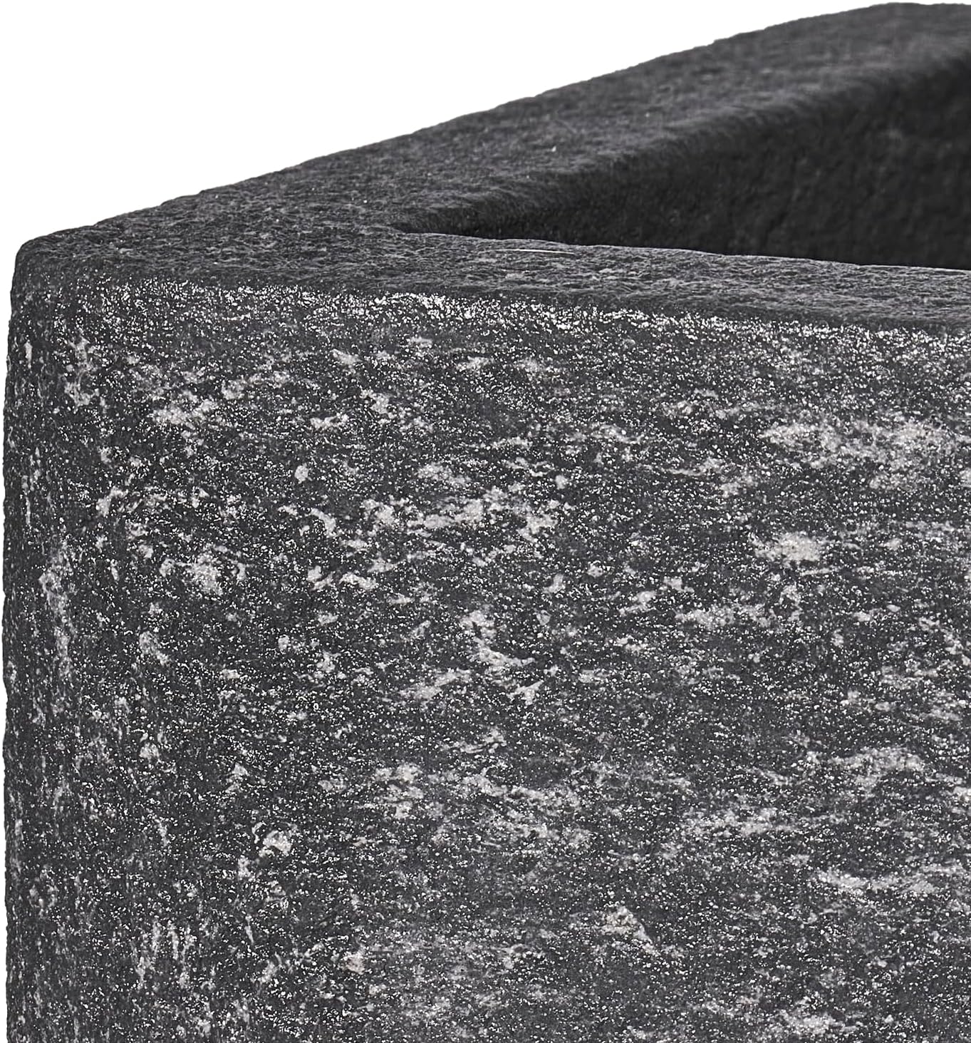 24 Inch Rectangular Concrete Planter,Durable All-Weather Use with Drainage Holes,Large Rectangular Planter for Outdoor Indoor Plants