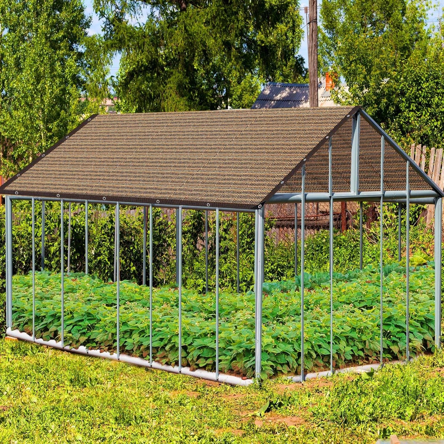 80% Shade Cloth -3x10FT Sunblock Net with Grommet,Lightweight and Durable UV Protection,Shade Cloth for Garden Patio Pergola Balcony Plants Greenhouse Dog Kennel Chicken Coop Outdoor