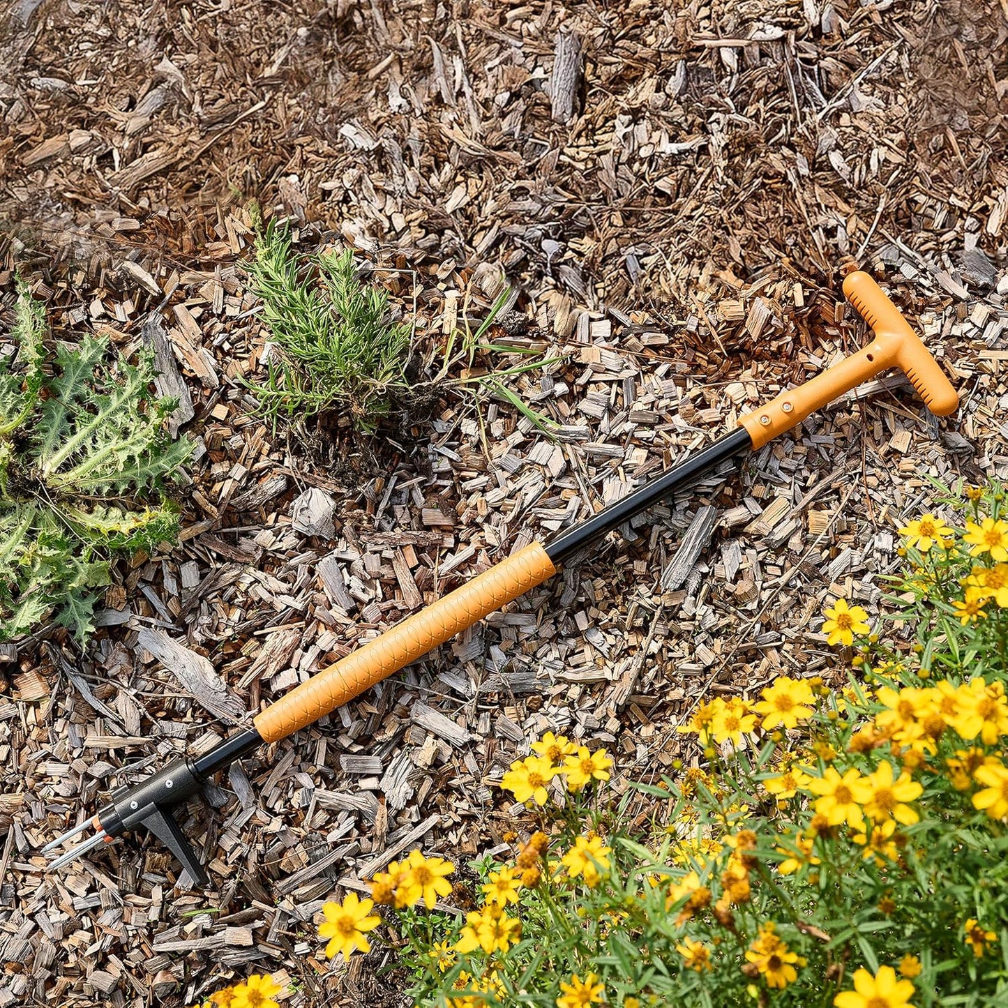 Stand Up Weed Puller Tool with Long Handle - 39” Ergonomic Weeder Puller - Heavy Duty Weed Remover for Weeding Without Bending or Kneeling - Garden Tools for Gardening by Garret Wade