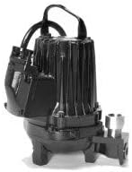 Goulds 1GA81H1GD, 1GA Series, Grinder Pump, 5.4 HP, 230 Volts, 1 Phase, 1-1/2" NPT Discharge, 92 GPM Max, 117 ft Max Head, 30 ft Cord