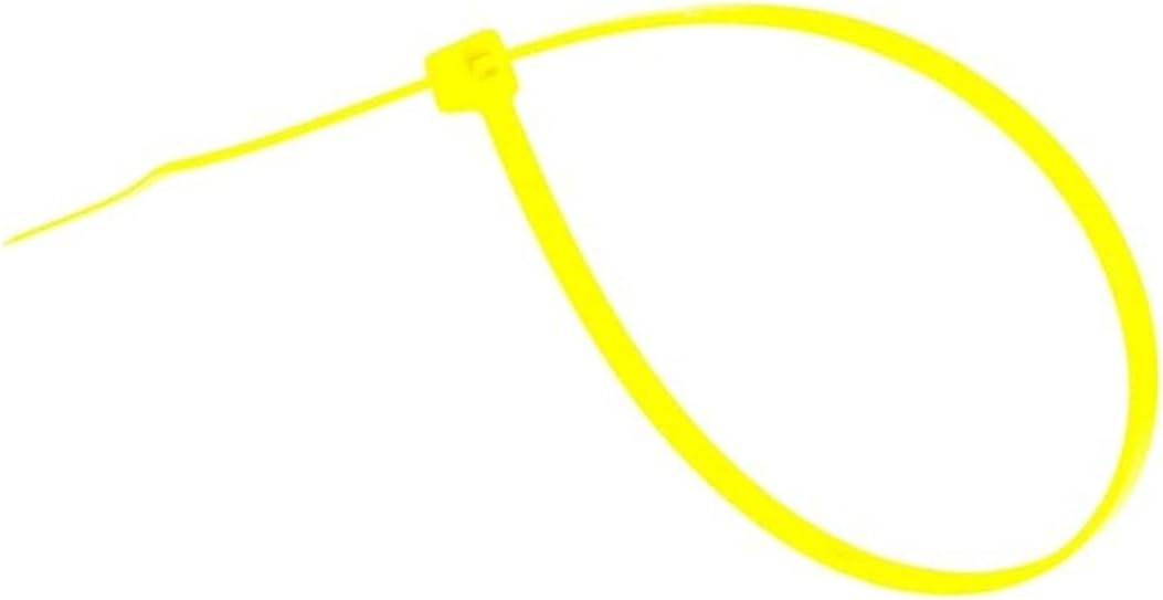 GTSE 6 Inch Yellow Zip Ties, 100 Pack, 40lb Strength, UV Resistant Strong Nylon Cable Ties, Self-Locking 6" Tie Wraps