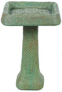 Celtic Birdbath- Verde- 27" Tall x 18" Dia