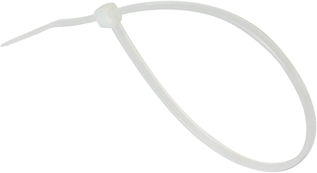 GTSE 11 Inch White/Clear Zip Ties, 100 Pack, 40lb Strength, UV Resistant Long Nylon Cable Ties, Self-Locking 11" Tie Wraps