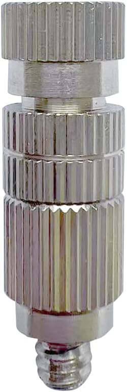 High Pressure Brass Nickel Plated Misting Nozzle for Outdoor Cooling Mist System, 0.8mm Ceramics Orifice, Anti-Drip Cleanable, 10pcs