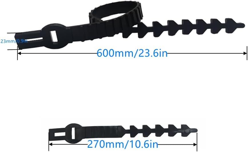 10 Pcs Tree Stake Supports Adjustable Tree Plant Ties Tree Training System, Heavy Duty Tree Stake Straps for Straightening, Reinforced Straps forTrees (5 Pcs 23.6 in + 5 Pcs 10.6 in)