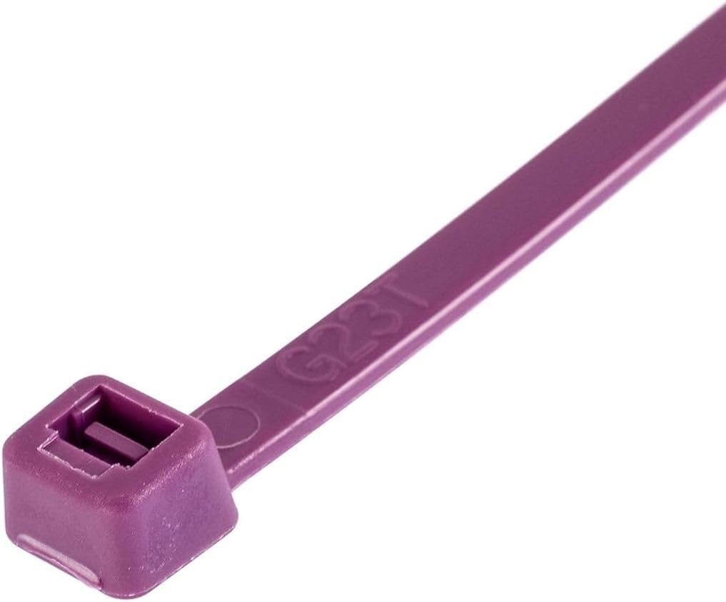 GTSE 12 Inch Purple Zip Ties, 100 Pack, 50lb Strength, UV Resistant Long Nylon Cable Ties, Self-Locking 12" Tie Wraps