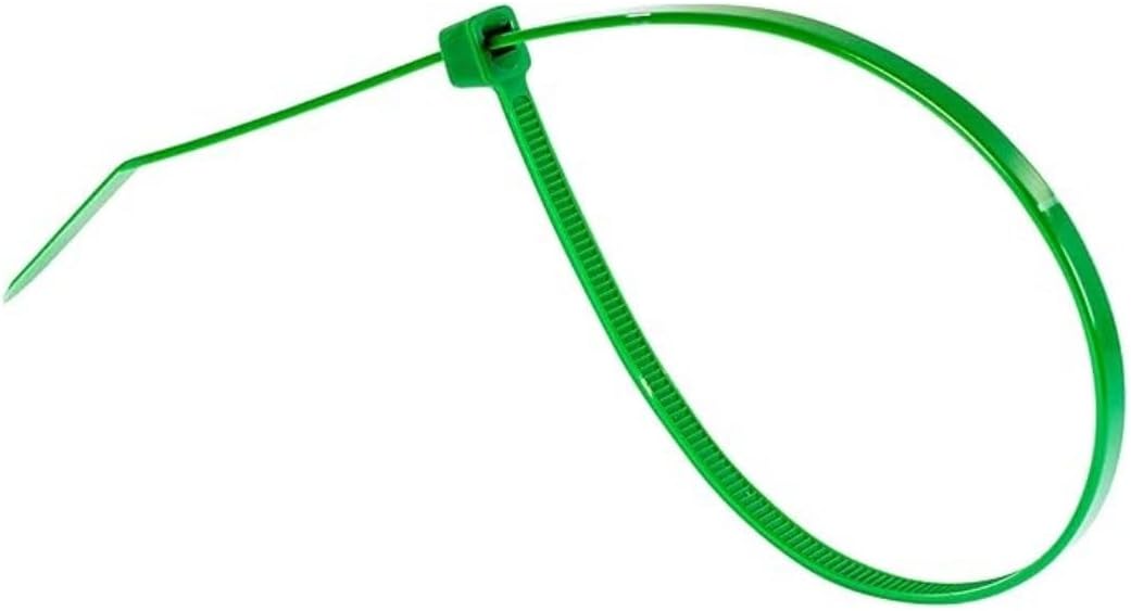GTSE 6 Inch Green Zip Ties, 100 Pack, 40lb Strength, UV Resistant Strong Nylon Cable Ties, Self-Locking 6" Tie Wraps