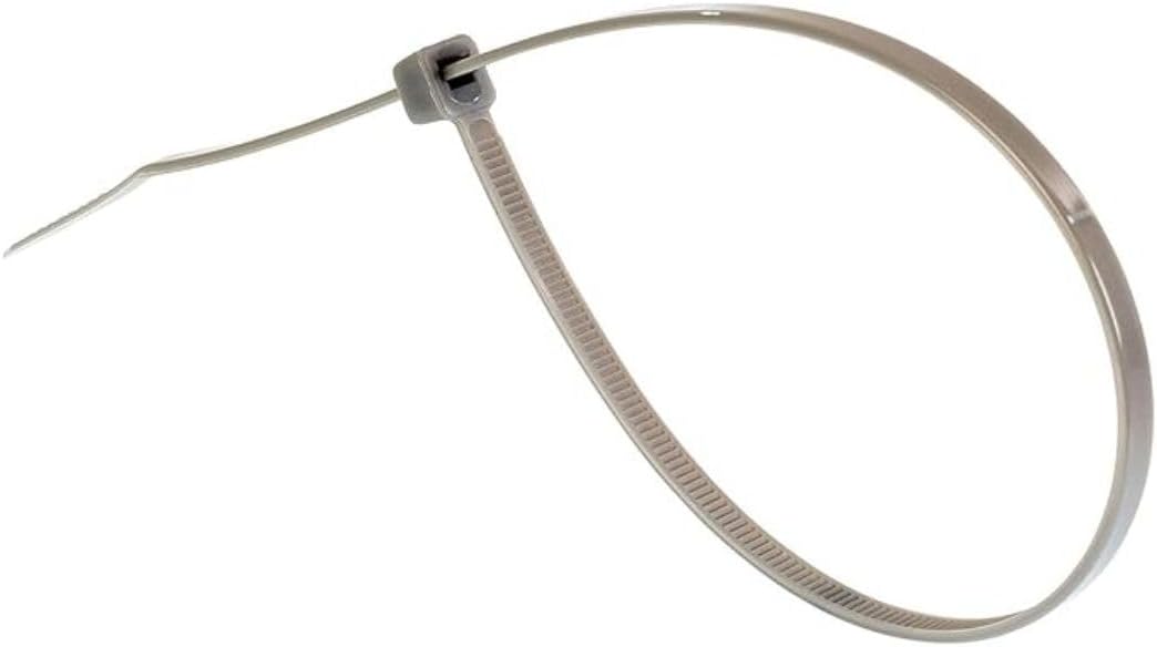 GTSE 8 Inch Silver/Grey Zip Ties, 100 Pack, 18lb Strength, UV Resistant Strong Nylon Grey Cable Ties, Self-Locking 8" Tie Wraps